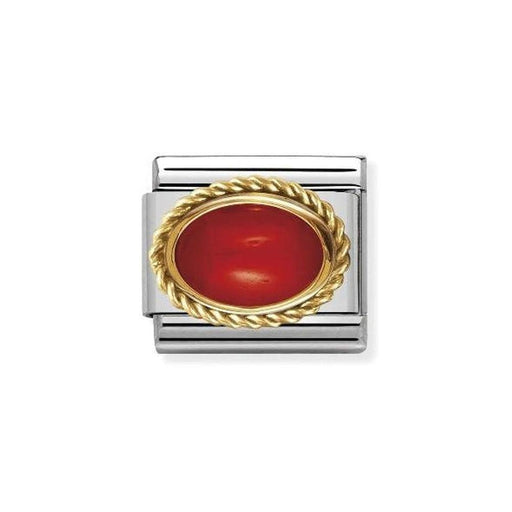 NOMINATION Classic Gold and Red Opal Charm - Bumbletree Ltd