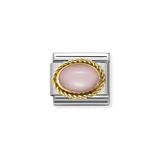 NOMINATION Classic Gold and Pink Opaline Charm - Bumbletree Ltd