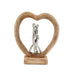 Couple In Wooden Heart Ornament - Homeware - Bumbletree - Bumbletree Ltd