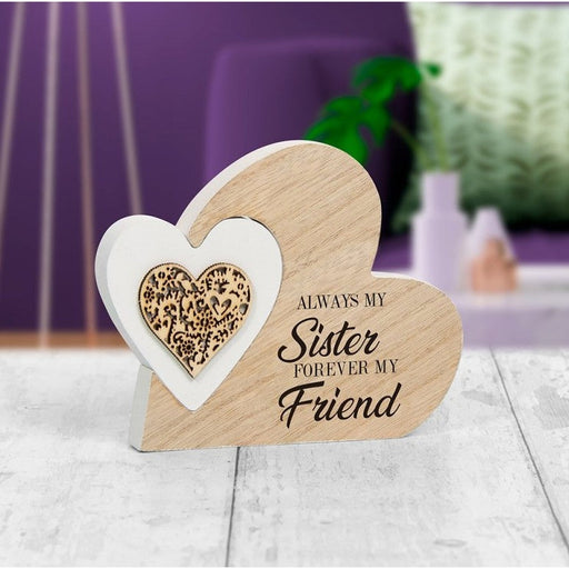 Always My Sister Forever My Friend Sentiment Plaque - Bumbletree Ltd