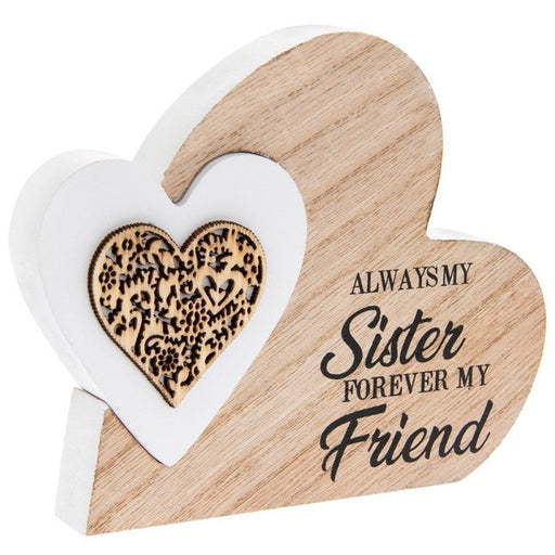 Always My Sister Forever My Friend Sentiment Plaque - Bumbletree Ltd
