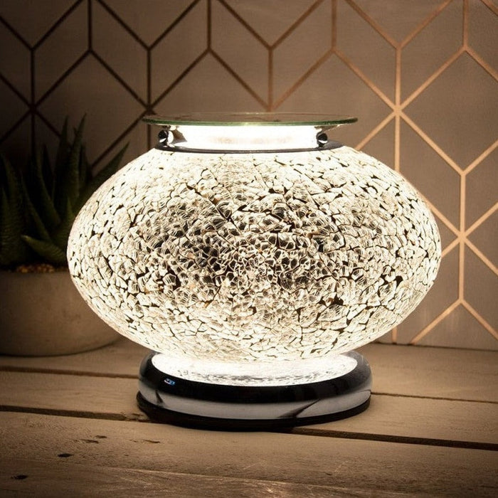 Silver Mosaic LED Oil And Wax Melt Burner - Bumbletree Ltd