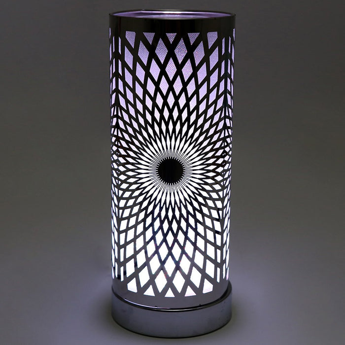 Kaleidoscope LED Colour Changing Oil & Wax Melt Burner Silver - Bumbletree Ltd