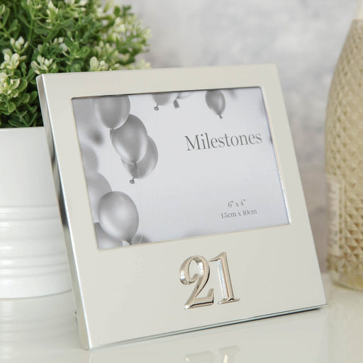 6" X 4" - BIRTHDAY FRAME WITH 3D NUMBER - 21 - Bumbletree Ltd