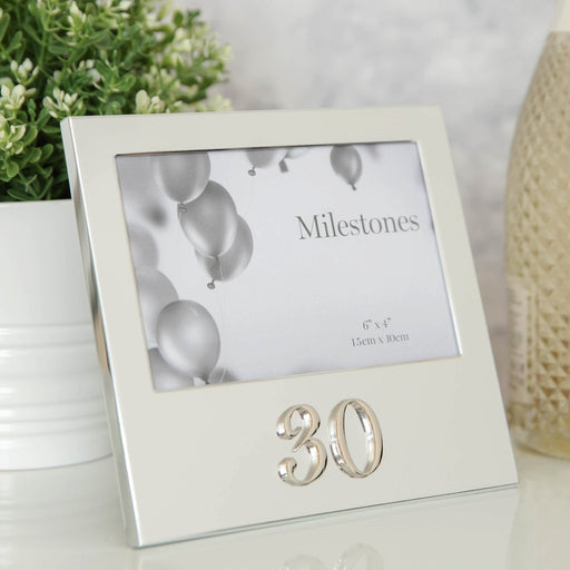 6" X 4" - BIRTHDAY FRAME WITH 3D NUMBER - 30 - Bumbletree Ltd