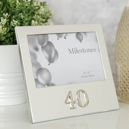 6" X 4" - BIRTHDAY FRAME WITH 3D NUMBER - 40 - Bumbletree Ltd
