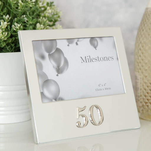 6" X 4" - BIRTHDAY FRAME WITH 3D NUMBER - 50 - Bumbletree Ltd