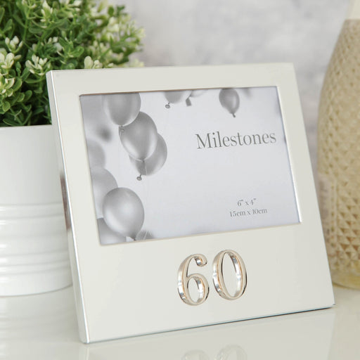 6" X 4" - BIRTHDAY FRAME WITH 3D NUMBER - 60 - Bumbletree Ltd