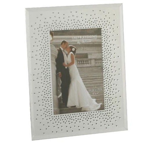4" X 6" - WEDDING STARBURST CRYSTAL FRAME - Bumbletree Ltd