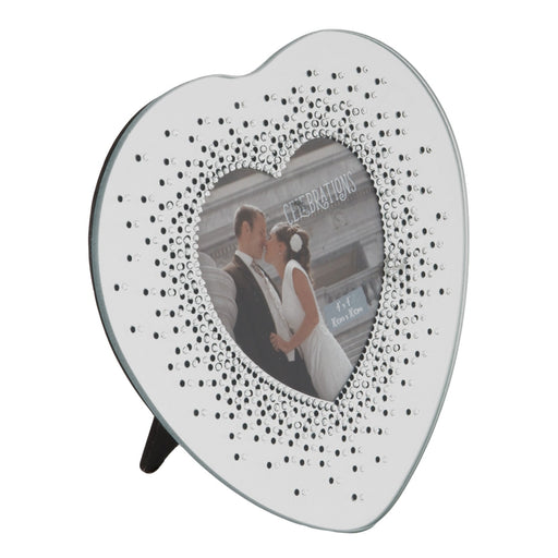 4" X 4" - STARBURST CRYSTAL HEART FRAME - Bumbletree Ltd