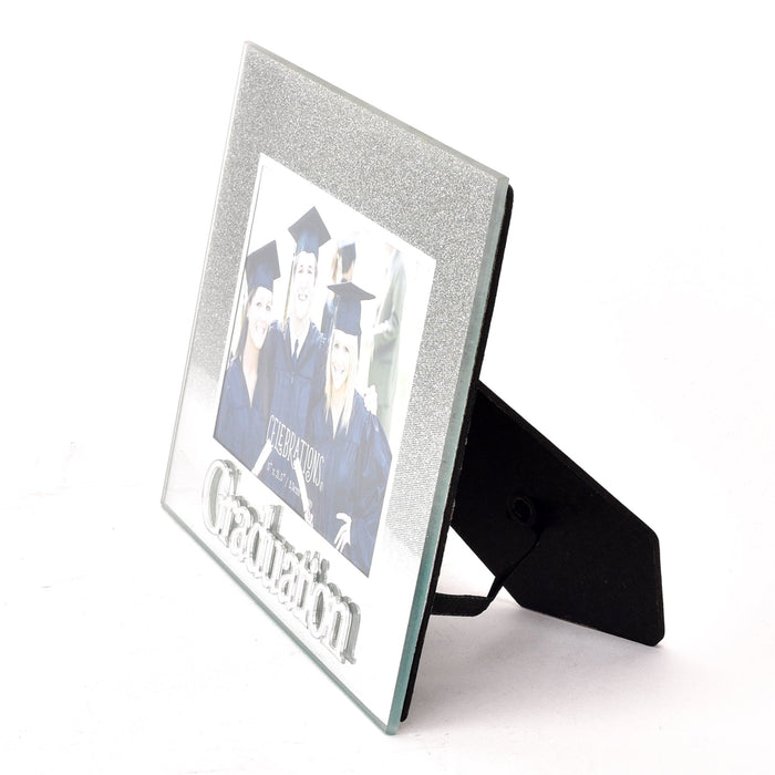 5" X 3.5" Silver Glass Photo Frame - Graduation - Gifts - Bumbletree - Bumbletree