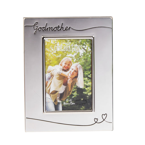 4" X 6" - SILVER PLATED GODMOTHER PHOTO FRAME - Bumbletree Ltd