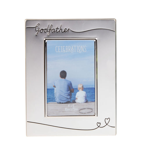 4" X 6" - SILVER PLATED GODFATHER PHOTO FRAME - Bumbletree Ltd