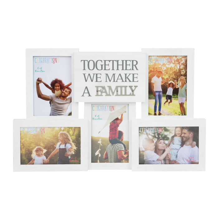 COLLAGE PHOTO FRAME WITH METAL WORDS - FAMILY - Bumbletree Ltd