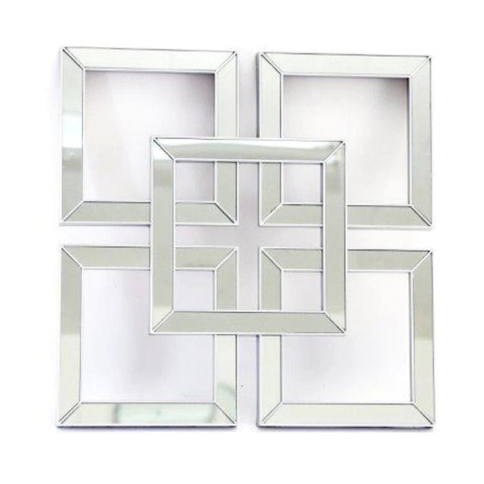 Geometric Squares Mirrored Wall Decoration - Homeware - Bumbletree - Bumbletree Ltd