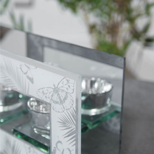 GLASS BUTTERFLY DOUBLE TEALIGHT HOLDER - Bumbletree Ltd