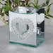 MIRROR GLASS CRYSTAL HEART OIL BURNER - Bumbletree Ltd