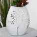 SILVER ELECTROPLATED TREE CERAMIC OVAL VASE - 24CM - Bumbletree Ltd