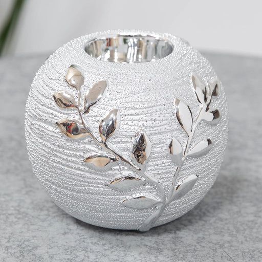 SILVER TREE CERAMIC TEALIGHT HOLDER - Bumbletree Ltd