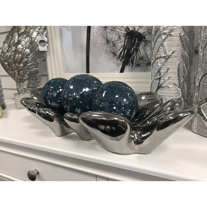 Ceramic Splash Dish - Chrome - Bumbletree Ltd