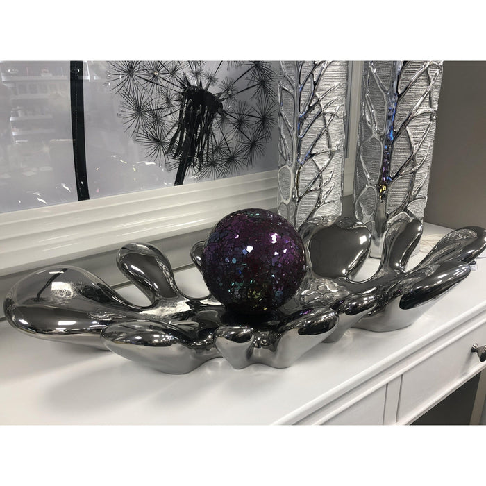 Ceramic Splash Dish - Chrome - Bumbletree Ltd