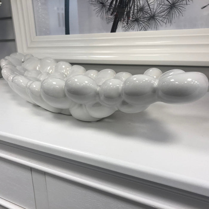 Ceramic Large Bubble Tray - White - Bumbletree Ltd