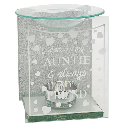 Forever My Auntie & Always My Friend Mirror Oil & Wax Melt Burner - Bumbletree Ltd