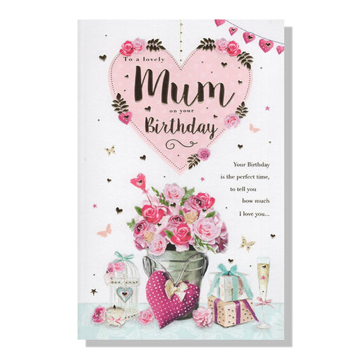Lovely Mum Birthday Card With Flower Bouquet Design - Bumbletree