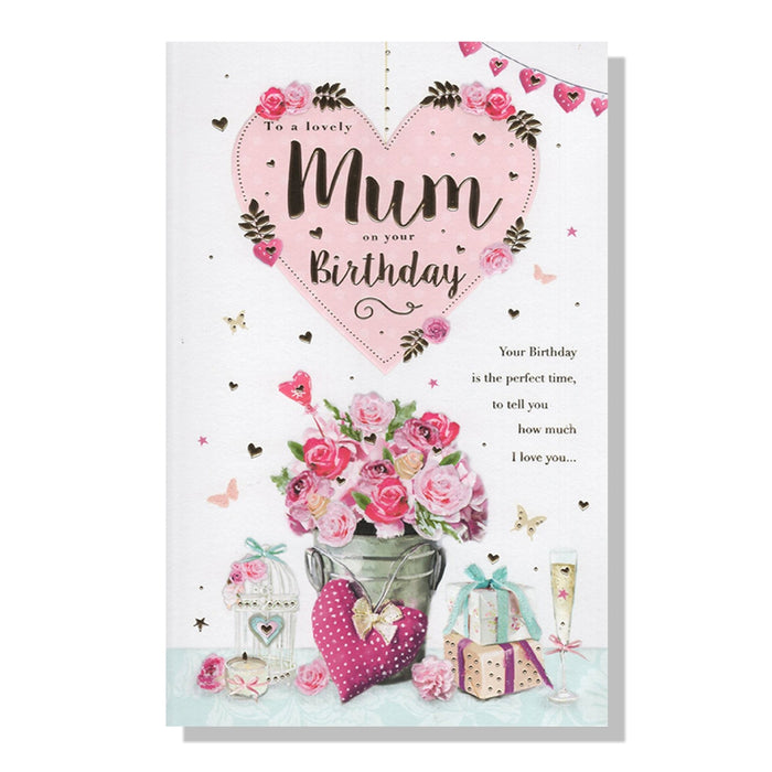 Lovely Mum Birthday Card With Flower Bouquet Design - Bumbletree