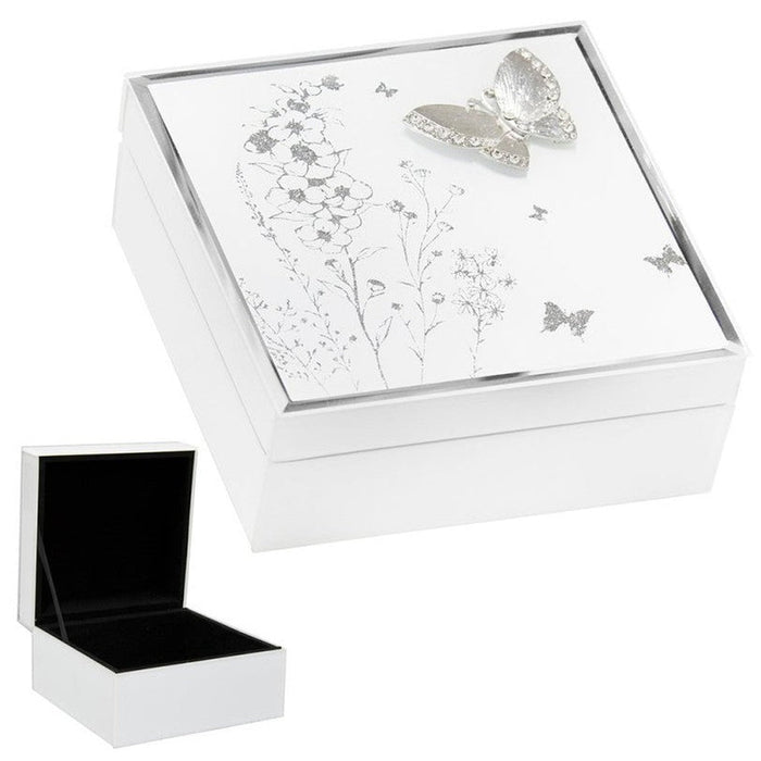 Mirror Glass Butterfly Trinket Box - Bumbletree Ltd