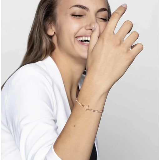 NOMINATION Milleluci Rose Gold PVD & Stainless Steel with White Pave CZ Four Leaf Clover Bracelet - Bumbletree Ltd