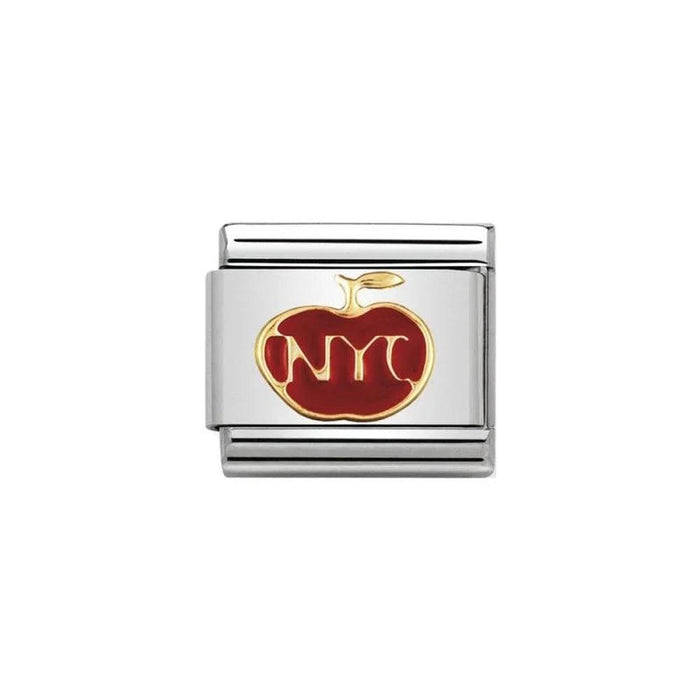 NOMINATION Classic Gold & Red NYC Apple Charm - Charms - Nomination - Bumbletree