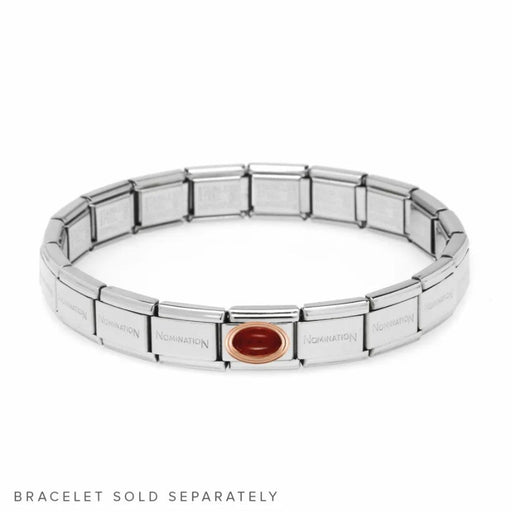 NOMINATION Classic Rose Gold Garnet Charm - Bumbletree Ltd