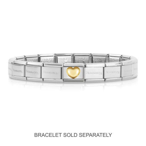 NOMINATION Classic Gold Rounded Heart Charm - Charms - Nomination - Bumbletree