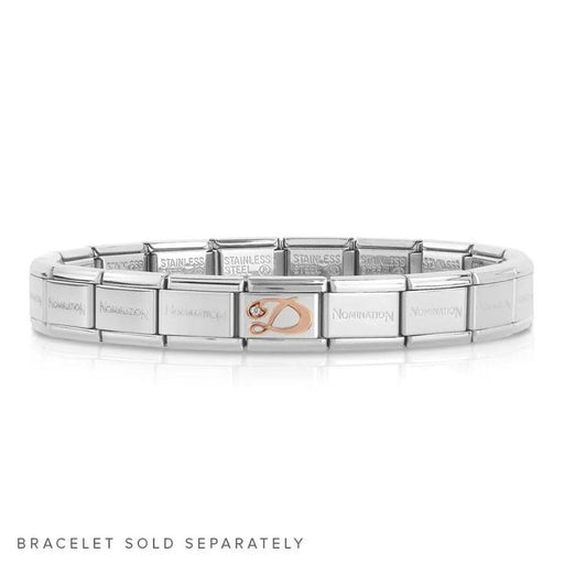 NOMINATION Classic Rose Gold & CZ Letter D Charm - Bumbletree Ltd