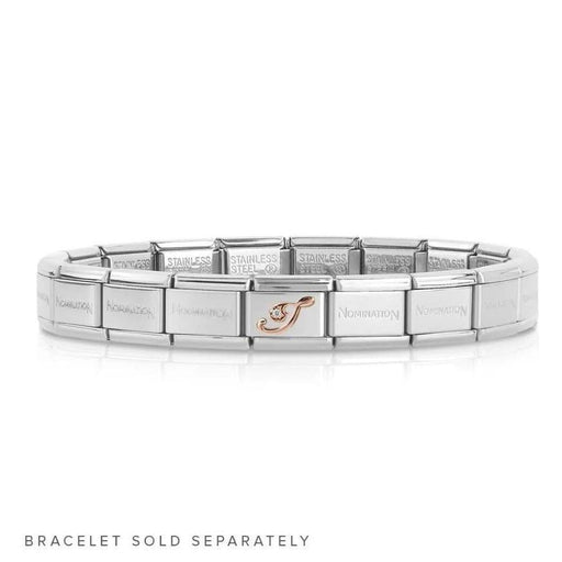 NOMINATION Classic Rose Gold & CZ Letter I Charm - Bumbletree Ltd