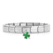 NOMINATION Classic Silver & Green Four Leaf Clover Drop Charm - Bumbletree Ltd