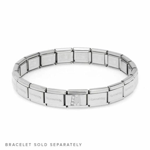 NOMINATION Classic Silver & CZ Letter M Charm - Bumbletree Ltd