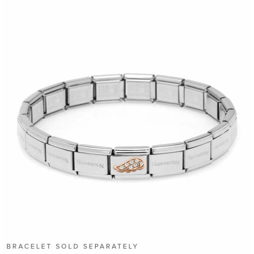 NOMINATION Classic Rose Gold CZ Angel Wing Charm - Bumbletree Ltd