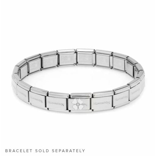 NOMINATION Classic CZ Silver and White Clover Charm - Bumbletree Ltd