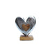 Wood & Metal Heart Ornament Small - Bumbletree Ltd