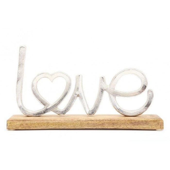 Love Decoration On Wooden Base - Bumbletree Ltd