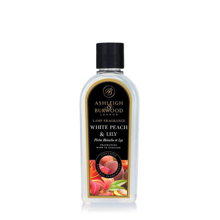 ASHLEIGH & BURWOOD: LAMP FRAGRANCE - WHITE PEACH & LILY - 500ML - Bumbletree Ltd