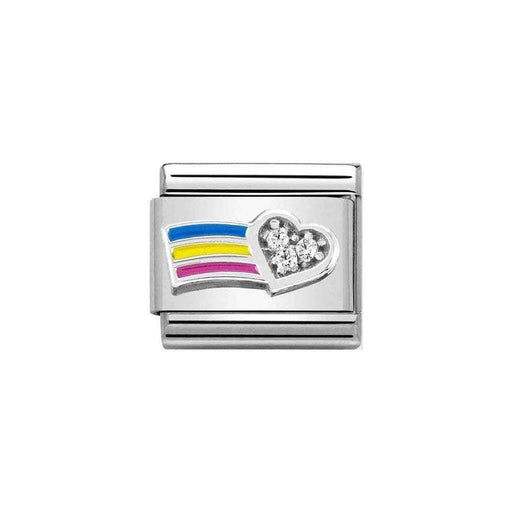 NOMINATION Classic Silver Rainbow Heart Celebrate Every Day Charm - Bumbletree Ltd