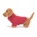 Jellycat Sweater Sausage Dog Pink - Plush - Jellycat - Bumbletree