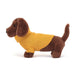 Jellycat Sweater Sausage Dog Yellow - Plush - Jellycat - Bumbletree
