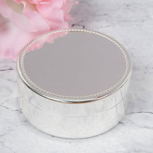 SOPHIA SILVERPLATED ROUND TRINKET BOX - Bumbletree Ltd