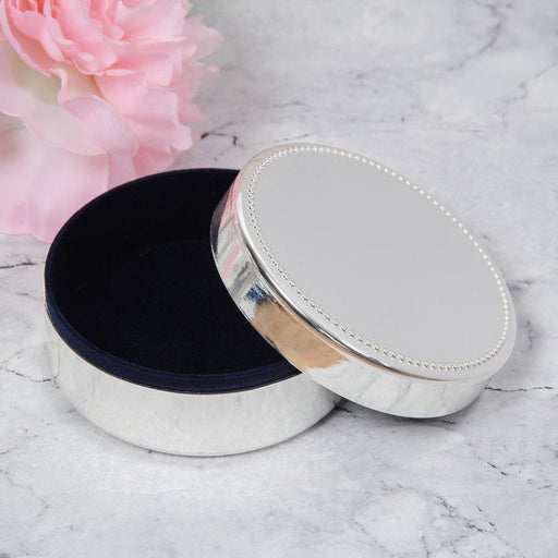 SOPHIA SILVERPLATED ROUND TRINKET BOX - Bumbletree Ltd