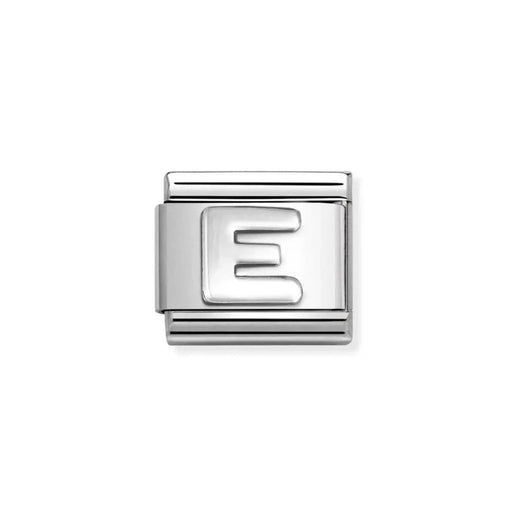 NOMINATION Classic Silver Letter E Charm - Charms - Nomination - Bumbletree