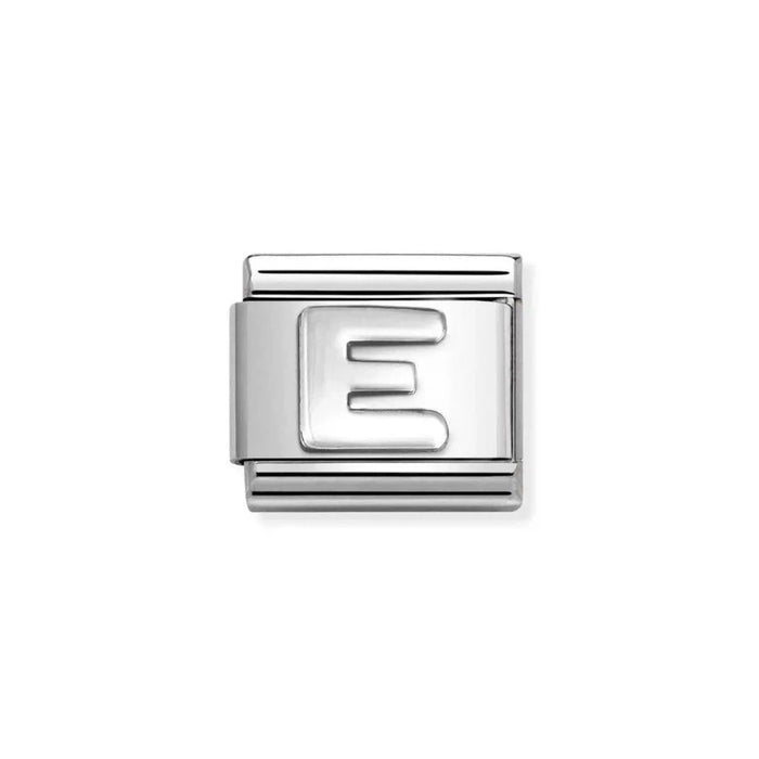 NOMINATION Classic Silver Letter E Charm - Charms - Nomination - Bumbletree